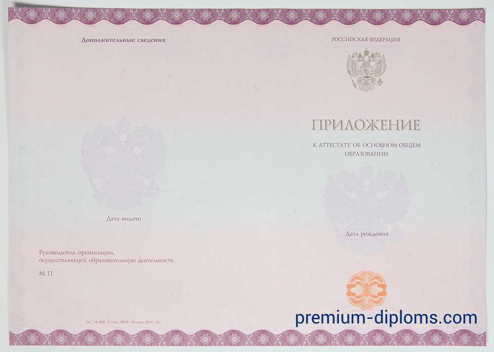 Аттестат 9 классов 2014-2025 год фото